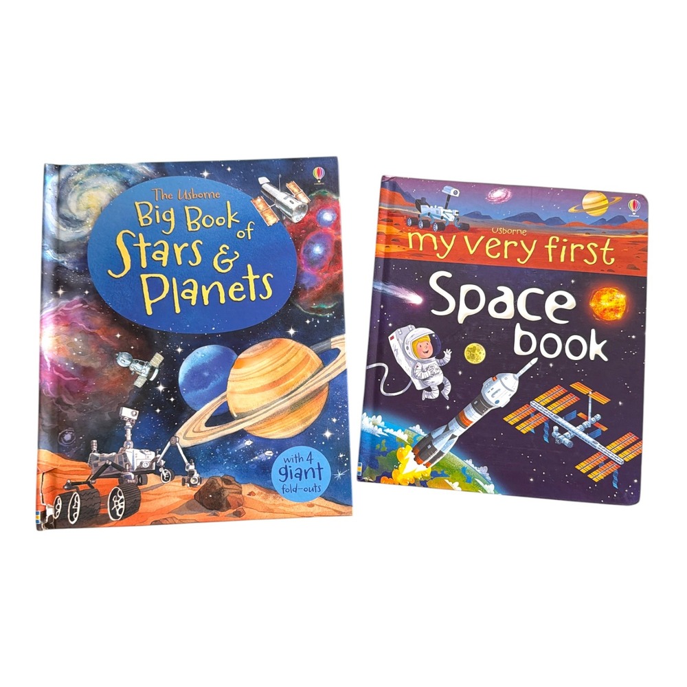 Usborne Book Bundle - Big Book of Stars & Planets; My First Space Book (NEW)